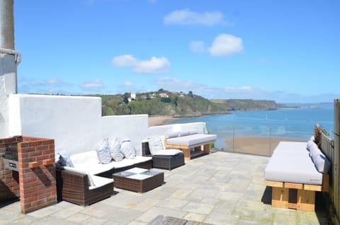 New outside seating benches with all-weather cushions (North Beach facing)