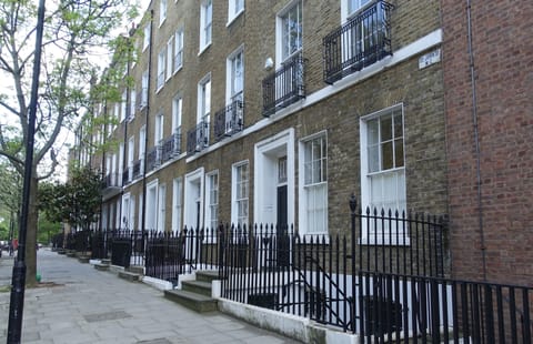 John St, Bloomsbury - a smart, quiet area, convenient for the tourist.