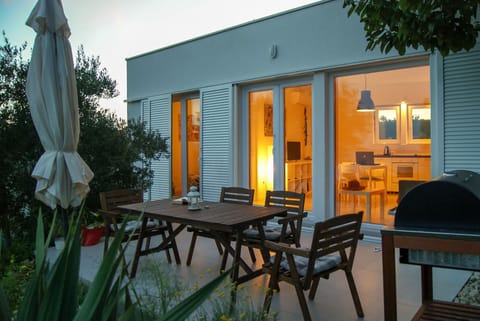 During the night you can use  rolling protective shutters to maintain privacy.