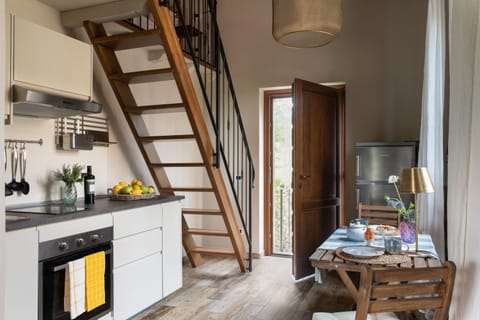 the entrance of the barn
