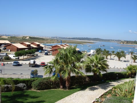 View of river and sea from the apartment terrace