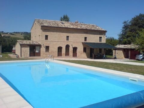 Pool in front of the house