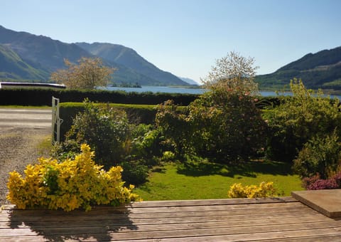The vie from the sun deck over Loch Leven. 