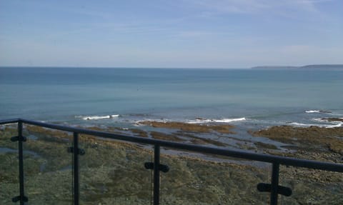 View from the balcony on a calm day. Tide out.