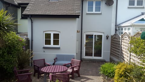 Rear garden lower seating area, accessed from dining room/kitchen