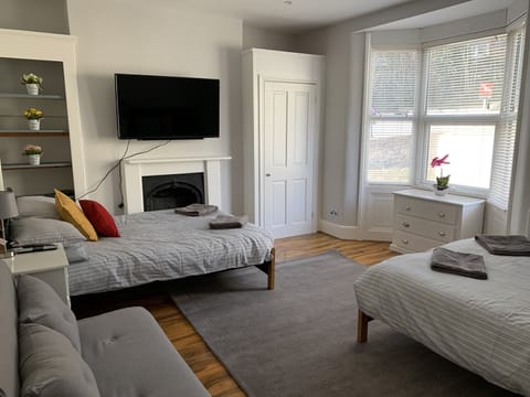 room 1 with 2 double beds