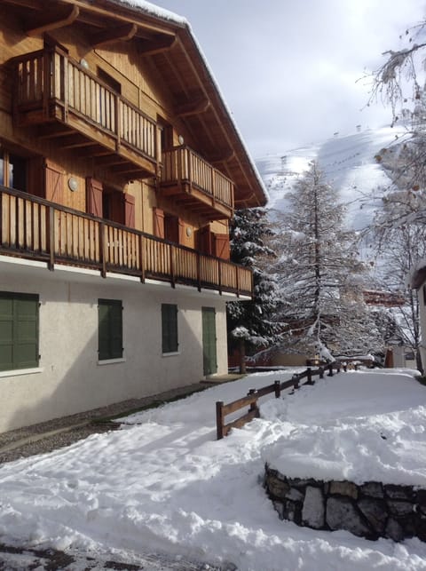 chalet in winter