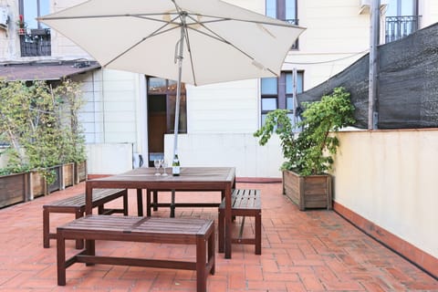 Access to the private terrace through the Master double bedroom. 