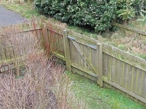 Side gate to communal garden