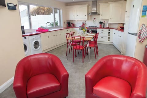 Downstairs lounge and kitchen
