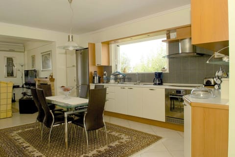 The dining area and kitchen on the first floor