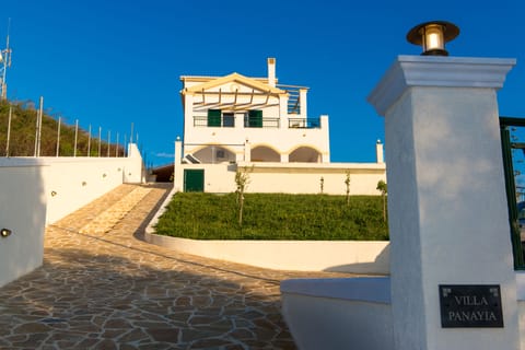 View from road with parking to the right.