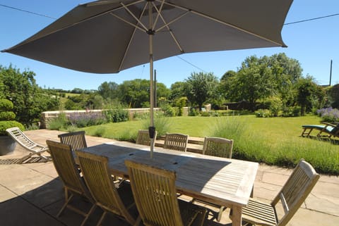 Well stocked walled garden.