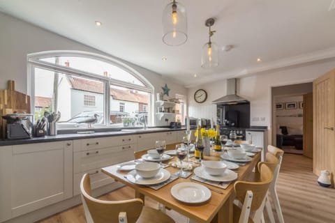 Ground floor: The dining table can comfortably sit up to eight people