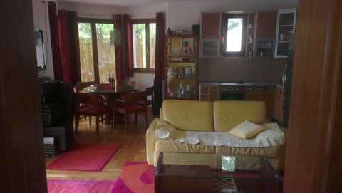 Living room with kitchen