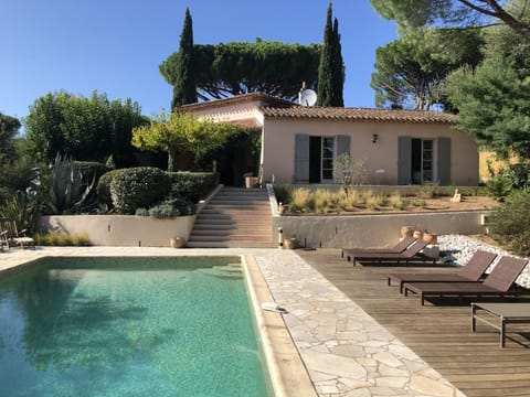 Looking towards the house from the pool