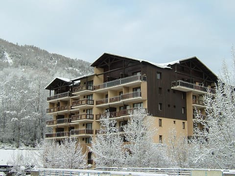 Apartment block in winter