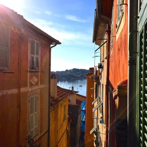 Looking out and right from the window towards the bay