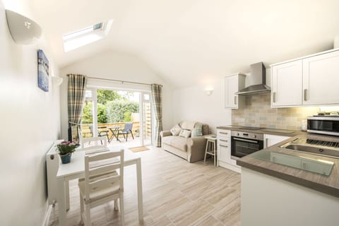 Patio doors open onto terrace