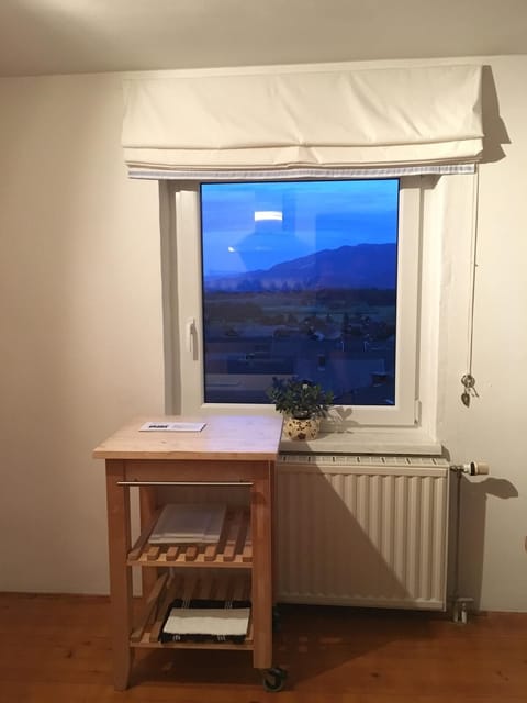 kitchen view of mountains