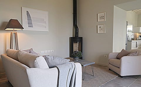 Or relax out of the sun in the cozy living room 