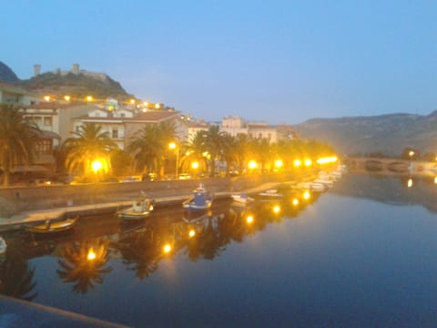 Bosa and the River Temo by night