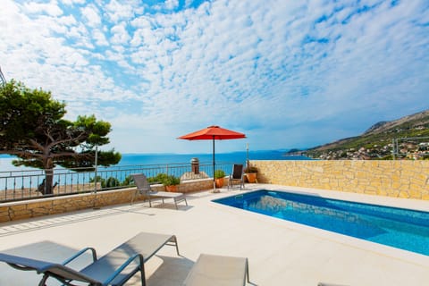 Patio with pool and seaview