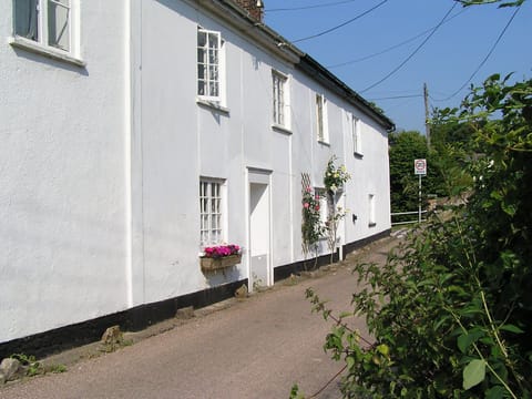 Front of cottage on quiet lane