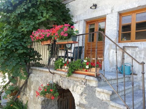 Front balcony and entrance