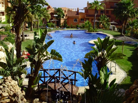 One of four swimming pools on site