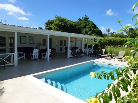 Pool and patio.
