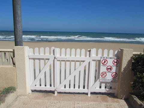 Private gate on the beach