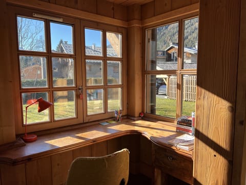 Sunny study with view of the garden