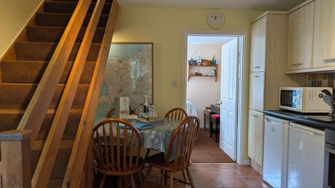 Stairs  and kitchen/Dining area