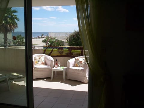 Beautiful south facing balcony, wonderful sea views. 20 metres to the beach. 
