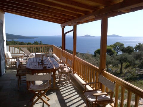 South veranda with view to the Dio Adelphoi islands (the" 2 brothers")