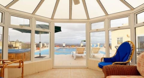 pool view from summerhouse  