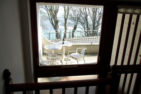 Coming down the stairs