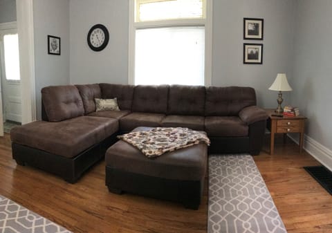 Comfortable couch in your own living room.