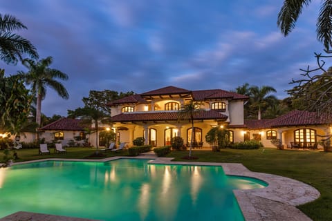Villa Mediterranea at night