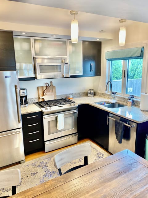 Kitchen well stocked with cookware