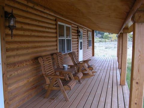 deck on north side of cabin