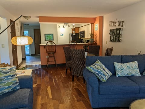 living looking into dining and kitchen