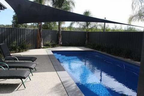 SHADED Solar Heated Pool area