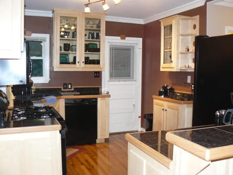 The Kitchen:  All new appliances, granite counter tops and custom cabinets.