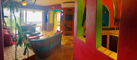 As you walk in, the colors welcome you!