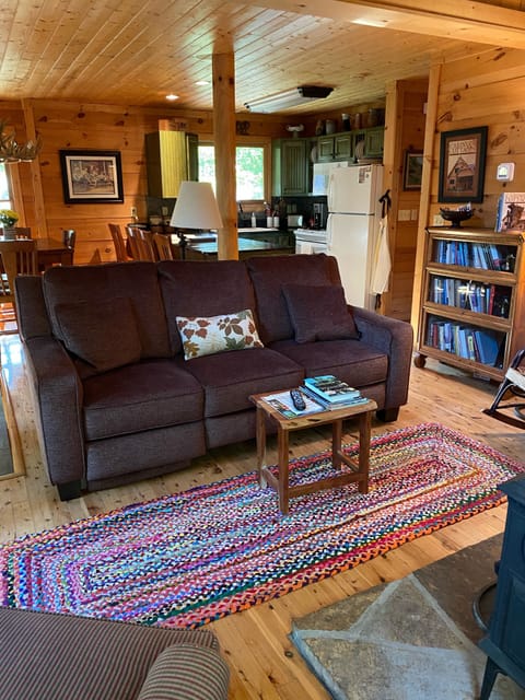 Downstairs seating area. 