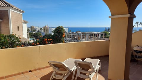 Terrace, loungers & Sea view