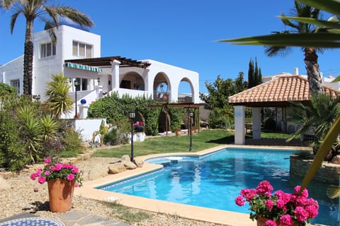 villa and pool