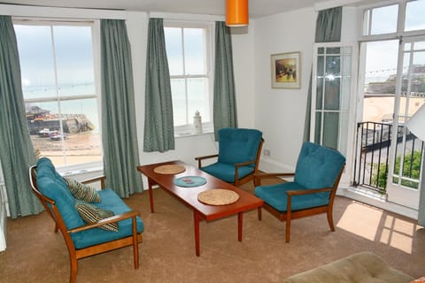 Front room with views to the bay and the Jetty